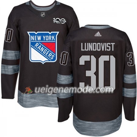 Herren Eishockey New York Rangers Trikot Henrik Lundqvist 30 1917-2017 100th Anniversary Adidas Schwarz Authentic